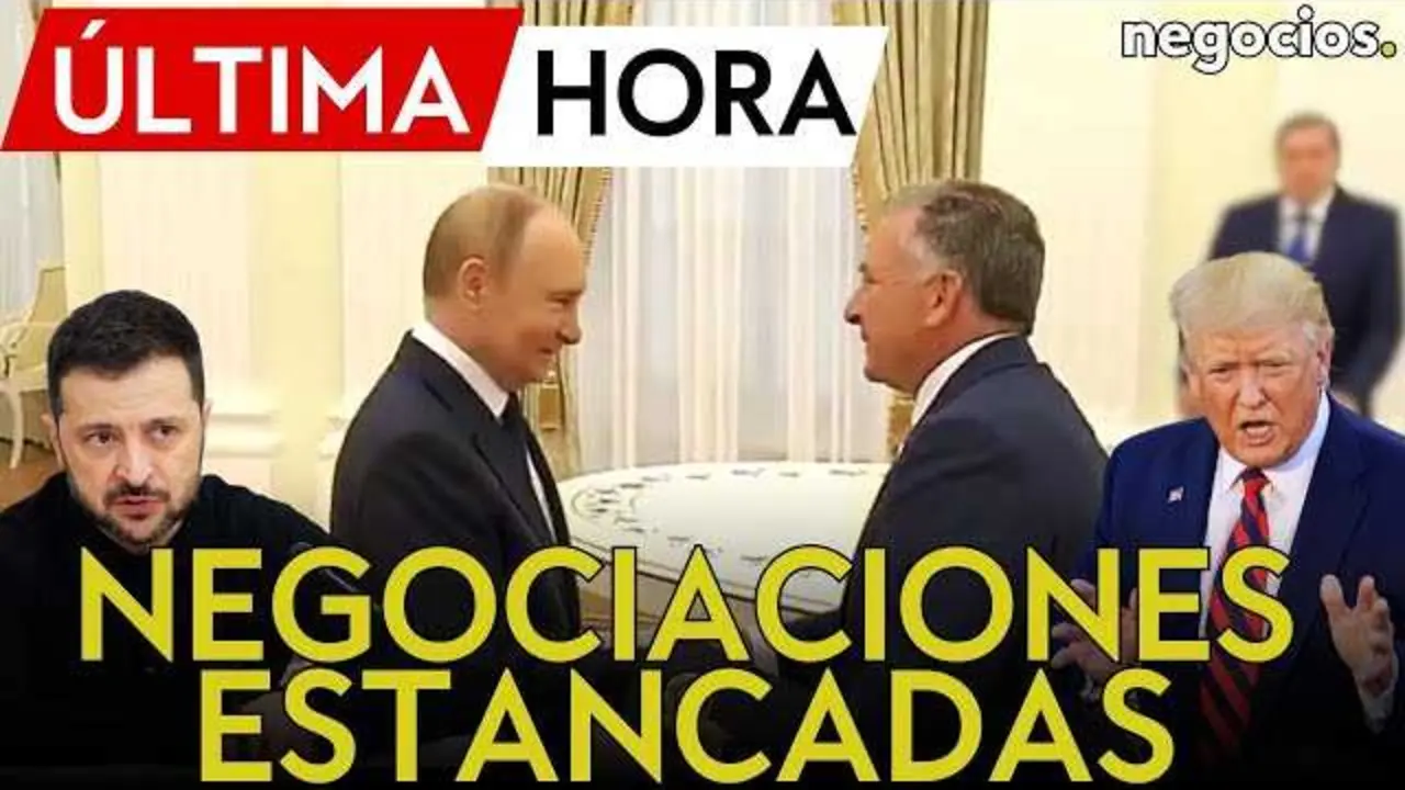 Captura del encuentro virtual entre Vladimir Putin y el equipo estadounidense durante la negociación sobre Ucrania.<br>                        <br>                        <br>                        <br>                      