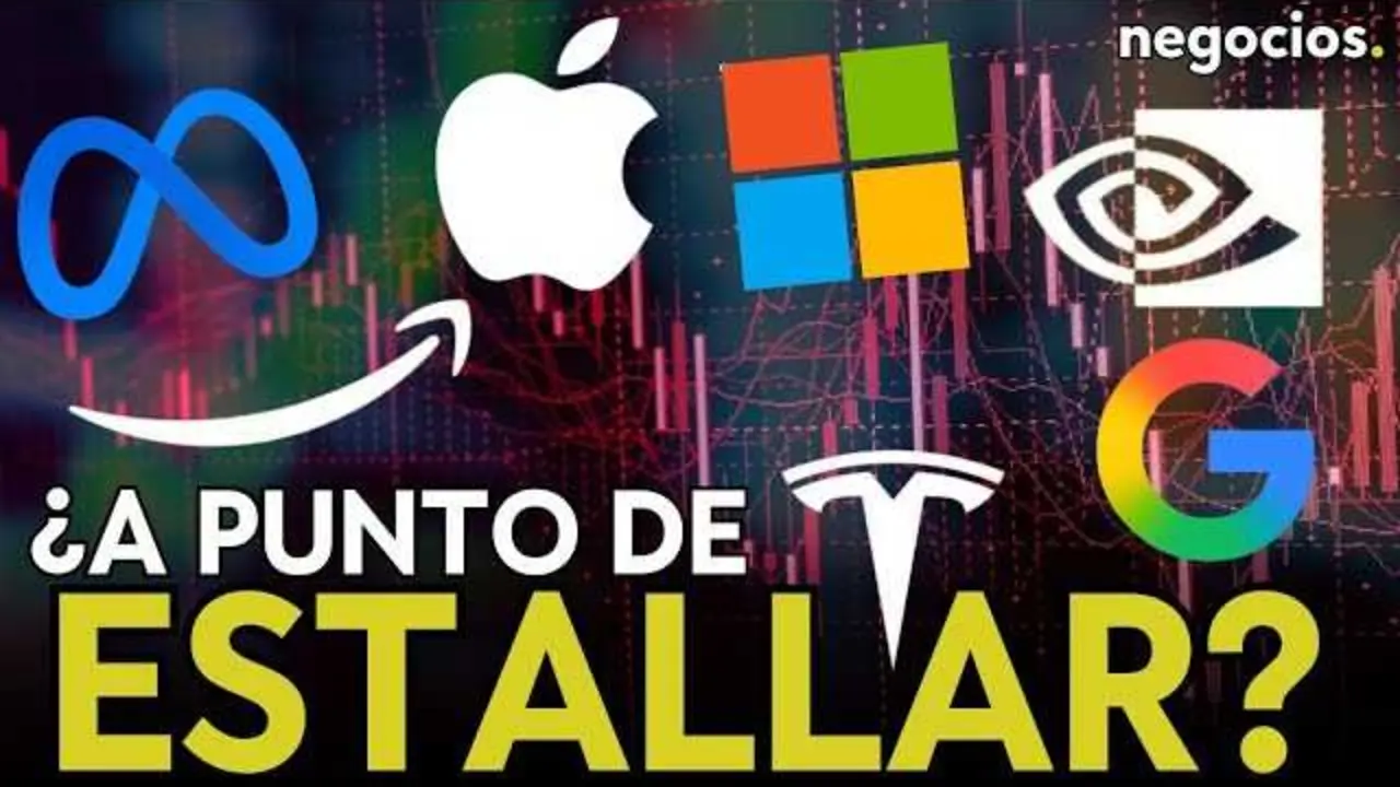 Gráfico ilustrativo de tendencias y alertas sobre burbujas financieras en el contexto de IA y criptomonedas<br>                        <br>                        <br>                        <br>                      