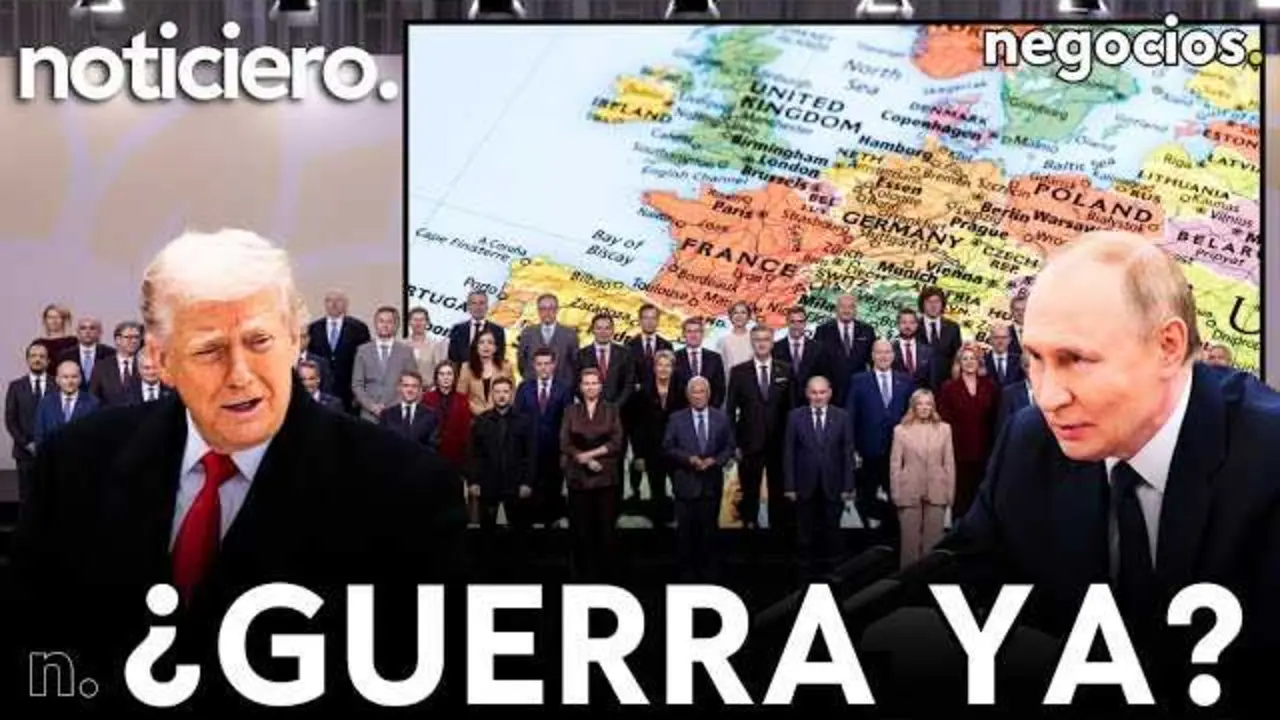 Imagen oficial del vídeo que refleja la tensión política y militar internacional con mapas geopolíticos en el fondo<br>                        <br>                        <br>                        <br>                      
