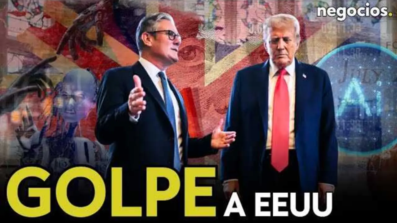 Gráfico que muestra la fuga de capitales de los fondos británicos desde el Nasdaq hacia mercados alternativos en Europa y Asia.<br>                        <br>                        <br>                        <br>                      