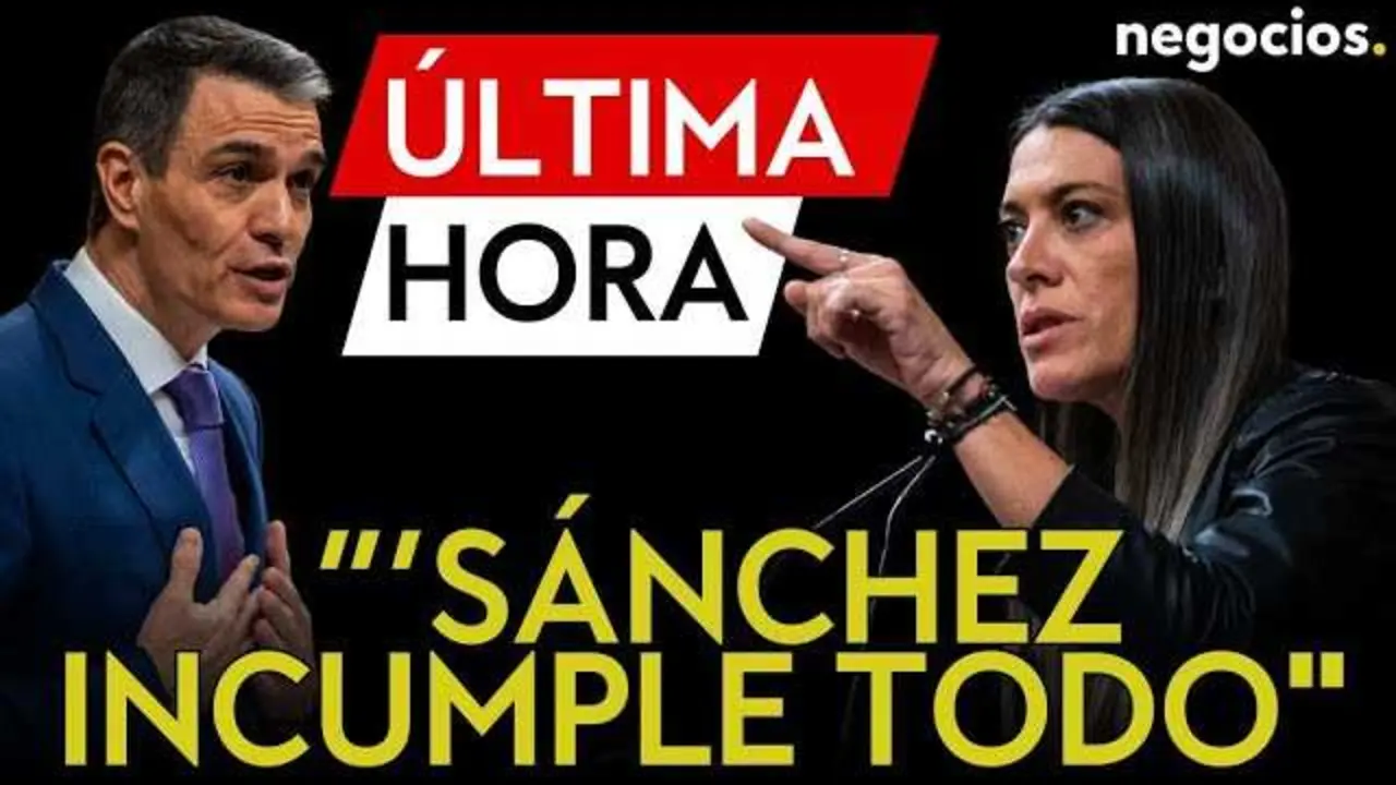 Míriam Nogueras, portavoz de Junts per Catalunya, durante una rueda de prensa en la que critica al gobierno de Pedro Sánchez.<br>                        <br>                        <br>                        <br>                      