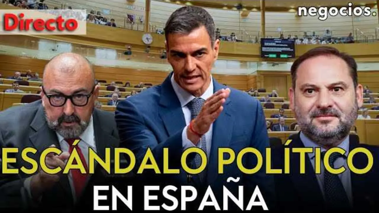 Miniatura del vídeo que muestra a Pedro Sánchez con expresión seria durante una sesión parlamentaria, enmarcado junto a José Luis Ábalos.<br>                        <br>                        <br>                        <br>                      
