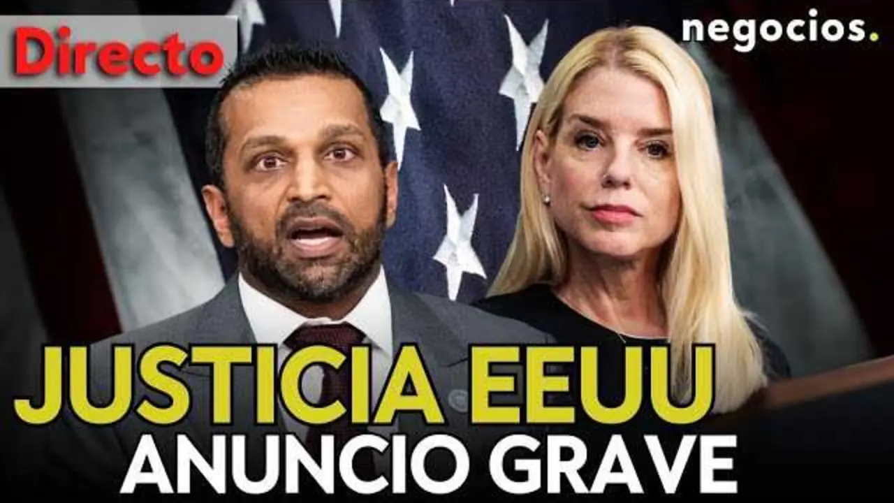 Pam Bondi y Kash Patel en rueda de prensa conjunta anunciando un grave asunto de seguridad en Estados Unidos<br>                        <br>                        <br>                        <br>                      