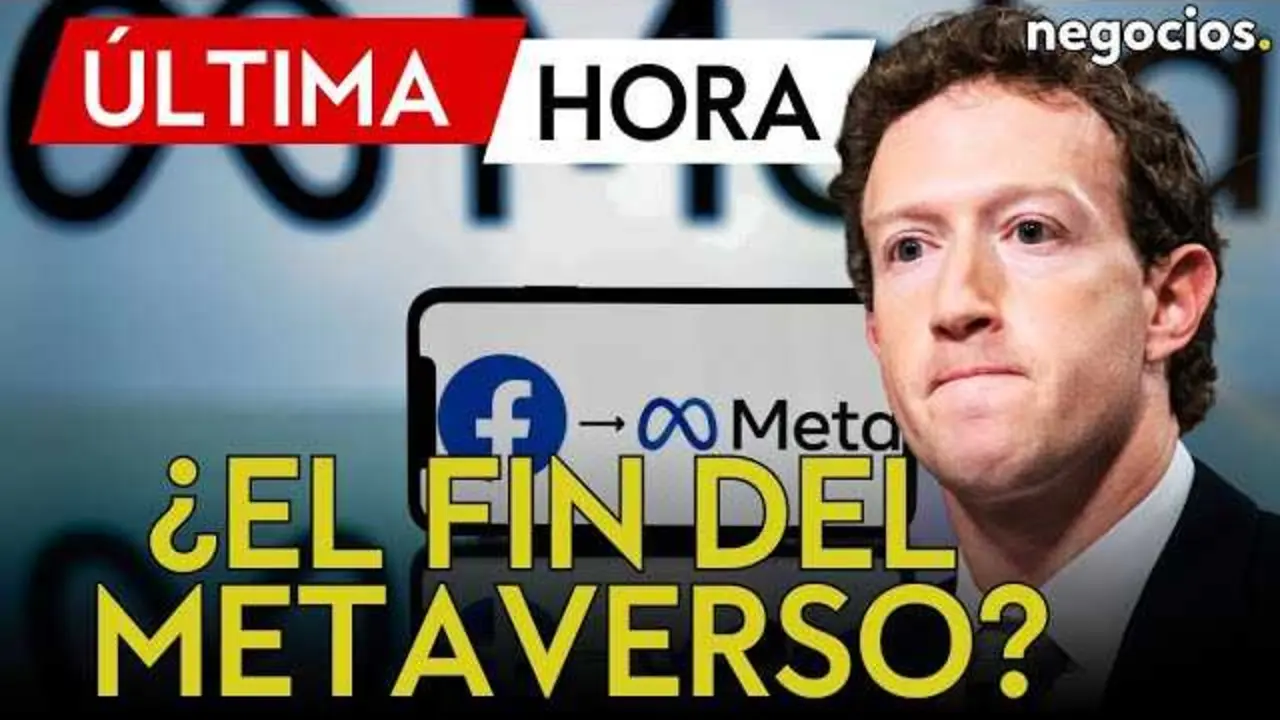 Captura de pantalla del vídeo de Negocios TV que informa sobre los recortes en Meta y el futuro del metaverso<br>                        <br>                        <br>                        <br>                      