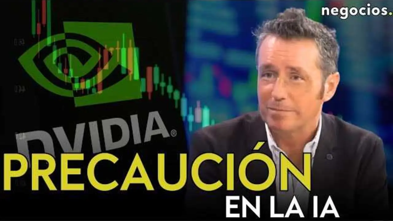 Miniatura del vídeo en YouTube sobre IA y los mercados de chips con gráficos y colores oscuros<br>                        <br>                        <br>                        <br>                      