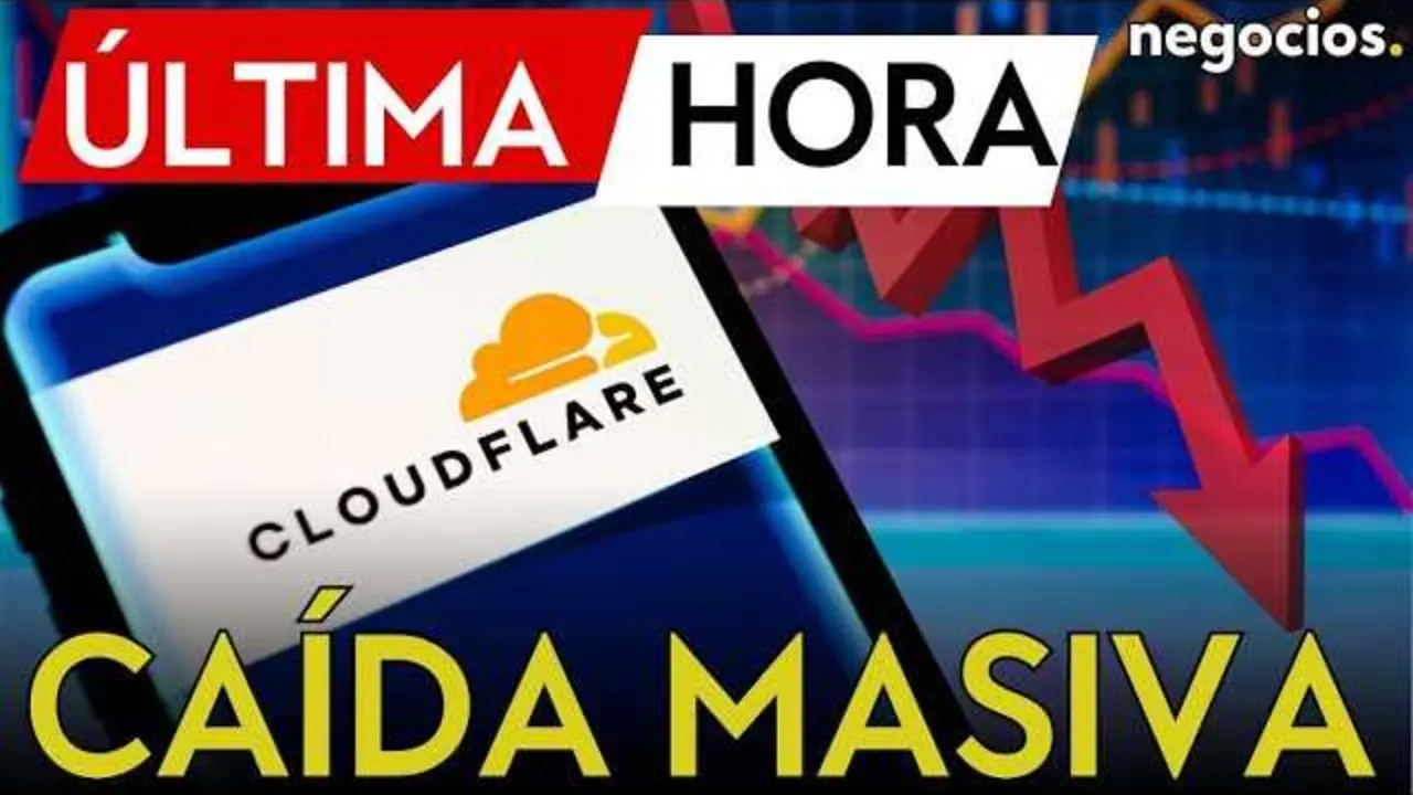 Imagen compacta que representa la caída global de servicios digitales vinculados a la infraestructura de Cloudflare.<br>                        <br>                        <br>                        <br>                      