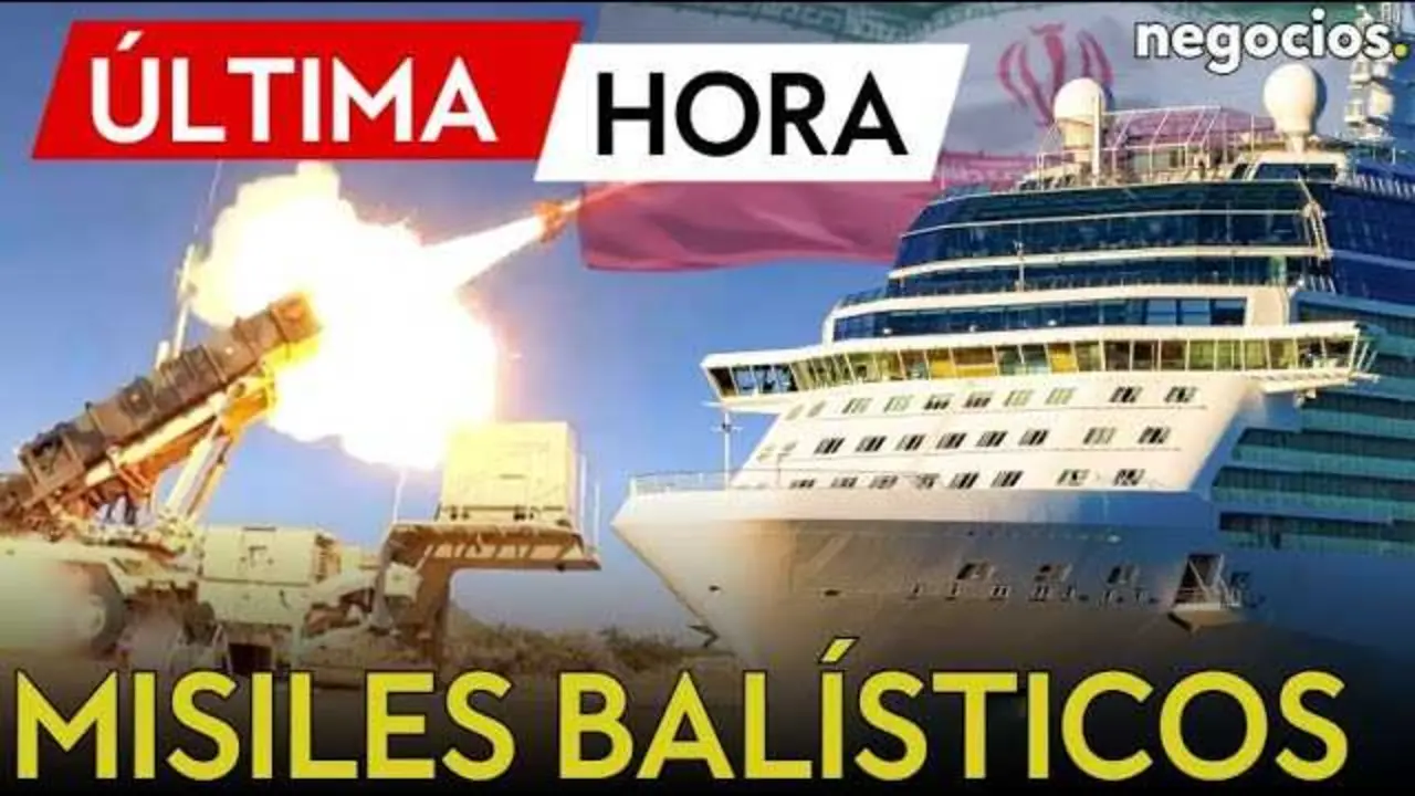 Lanzamiento de misiles iraníes durante maniobras cerca del estrecho de Ormuz.<br>                        <br>                        <br>                        <br>                      