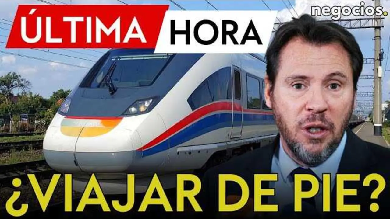 Captura del vídeo donde Óscar Puente explica su polémica propuesta sobre viajar de pie en trenes españoles<br>                        <br>                        <br>                        <br>                      