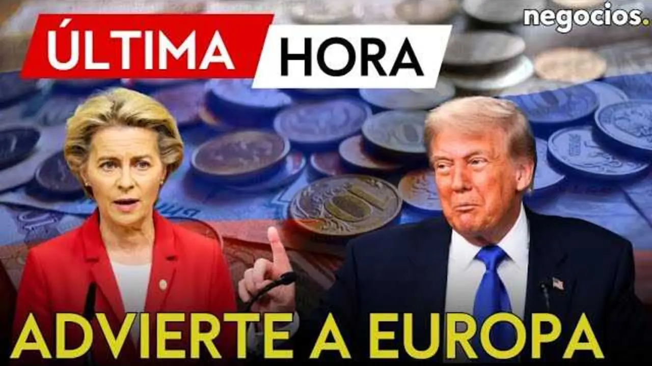 Captura del vídeo de Negocios TV que muestra la discusión sobre activos rusos congelados y sus implicaciones económicas para Ucrania y Europa<br>                        <br>                        <br>                        <br>                      