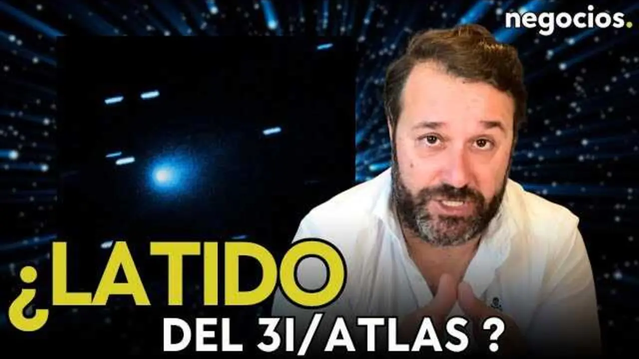 Imagen del cometa interestelar 3I/ATLAS captada por el sistema ATLAS, mostrando un cuerpo celeste con variaciones de brillo intrigantes.<br>                        <br>                        <br>                        <br>                      