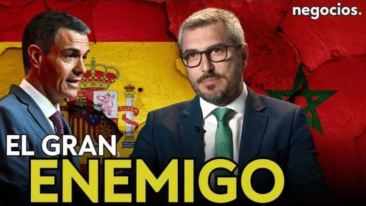 Imagen de portada del vídeo donde Lorenzo Ramírez discute la influencia de Marruecos sobre Canarias y el Sáhara Occidental, con elementos gráficos sobre recursos minerales y la base militar en Dajla.<br>                        <br>                        <br>                        <br>                      