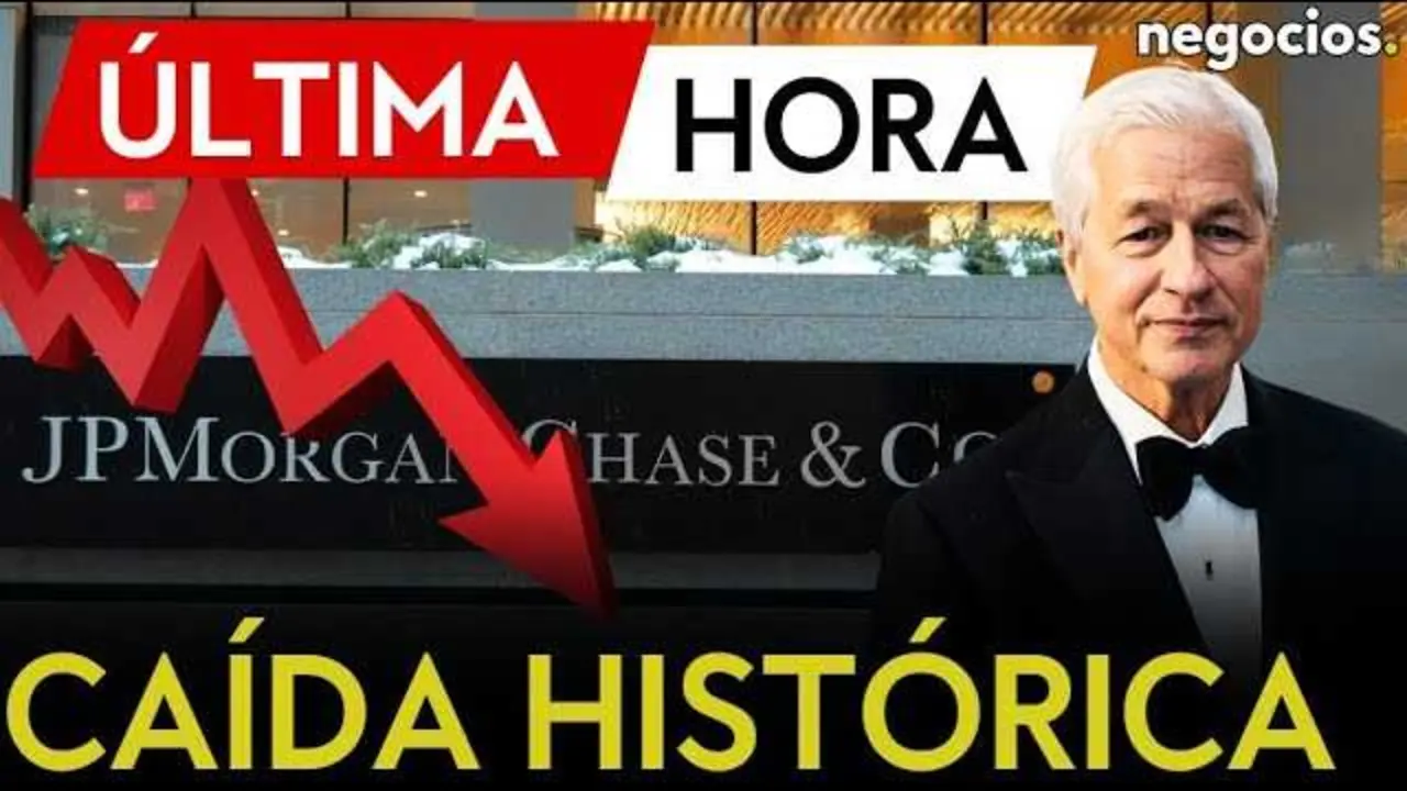 Gráfica del descenso en las acciones de JPMorgan tras la alerta sobre consumidores frágiles publicada en diciembre de 2025<br>                        <br>                        <br>                        <br>                      