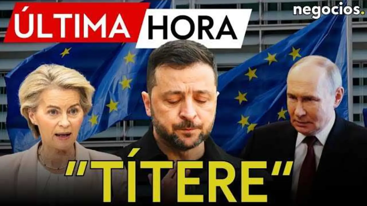 Retrato oficial de Volodímir Zelenski con un fondo que resalta tensión política, imagen utilizada para ilustrar la noticia sobre las críticas de Rusia.<br>                        <br>                        <br>                        <br>                      