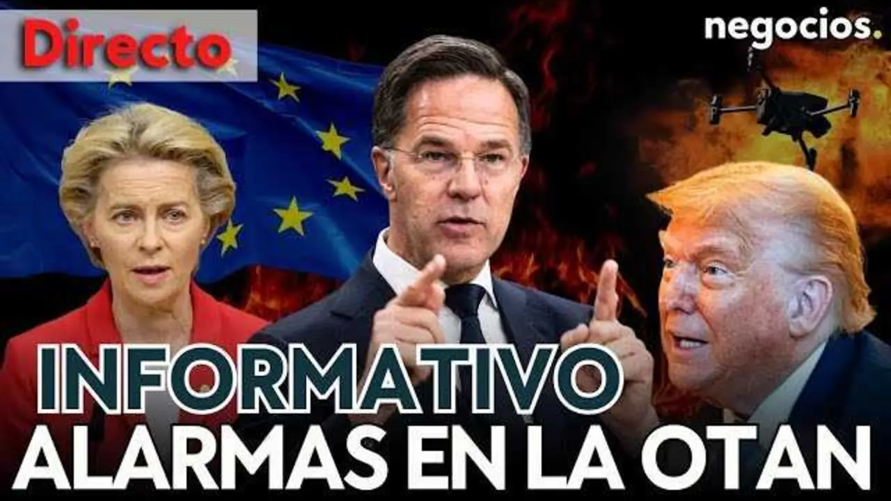 Captura del vídeo de Negocios TV sobre tensiones internacionales causadas por movimientos políticos y militares recientes.<br>                        <br>                        <br>                        <br>                      