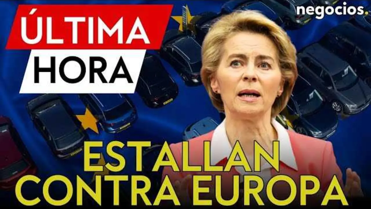 Thumbnail del vídeo que muestra un coche de producción europea con un fondo alusivo a la Unión Europea.<br>                        <br>                        <br>                        <br>                      