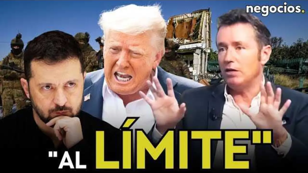 Alberto Iturralde durante su análisis en Negocios TV mostrando gráficas relacionadas con la situación financiera y geopolítica actual.<br>                        <br>                        <br>                        <br>                      