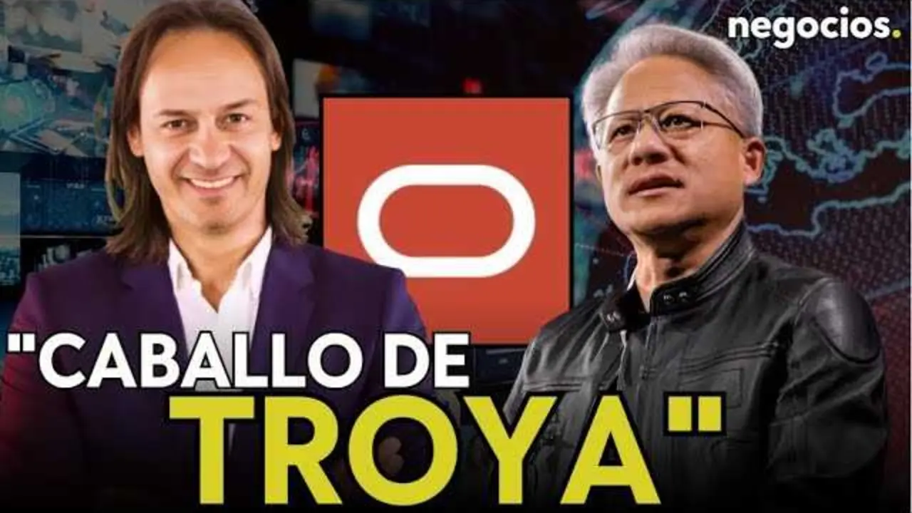 Pantallazo del video de Negocios TV donde Gabriel Montalto analiza los riesgos financieros para empresas tecnológicas y mercados globales.<br>                        <br>                        <br>                        <br>                      