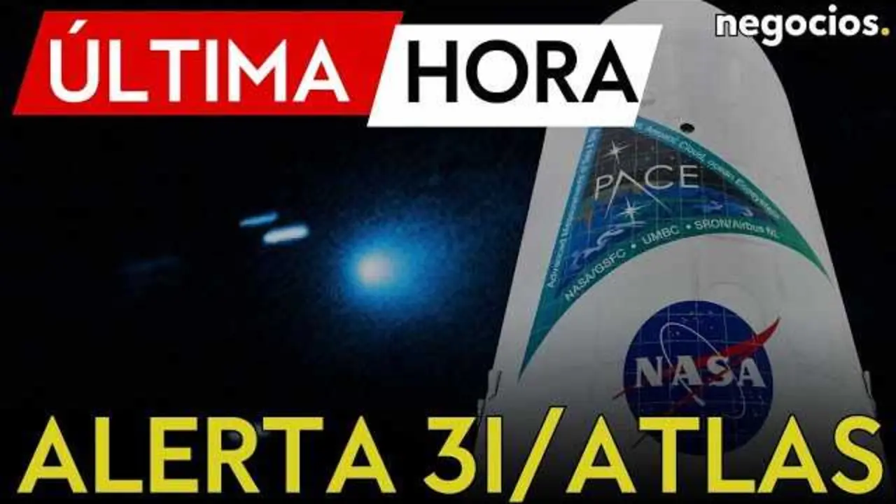 Imagen captada por el telescopio Hubble que muestra el cometa interestelar 3I/ATLAS con su peculiar anticola.<br>                        <br>                        <br>                        <br>                      