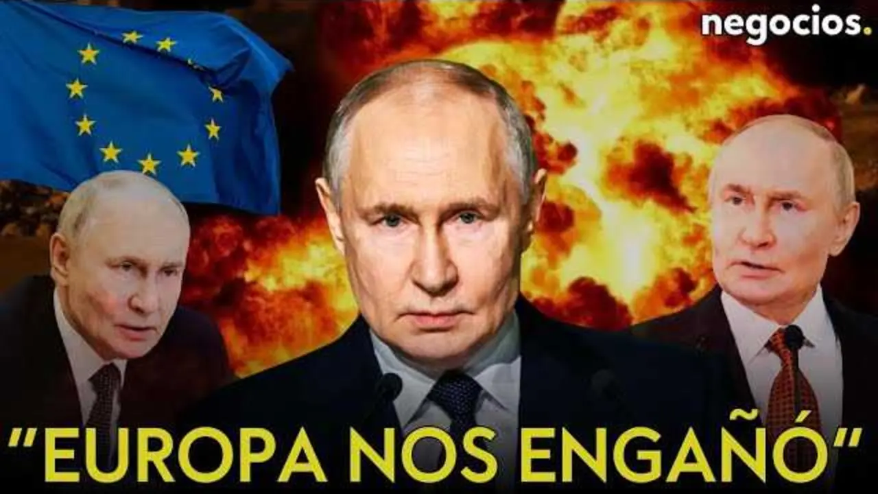 Fotografía de Serguéi Lavrov durante una conferencia de prensa donde denuncia la posición de la Unión Europea respecto a los Acuerdos de Minsk.<br>                        <br>                        <br>                        <br>                      