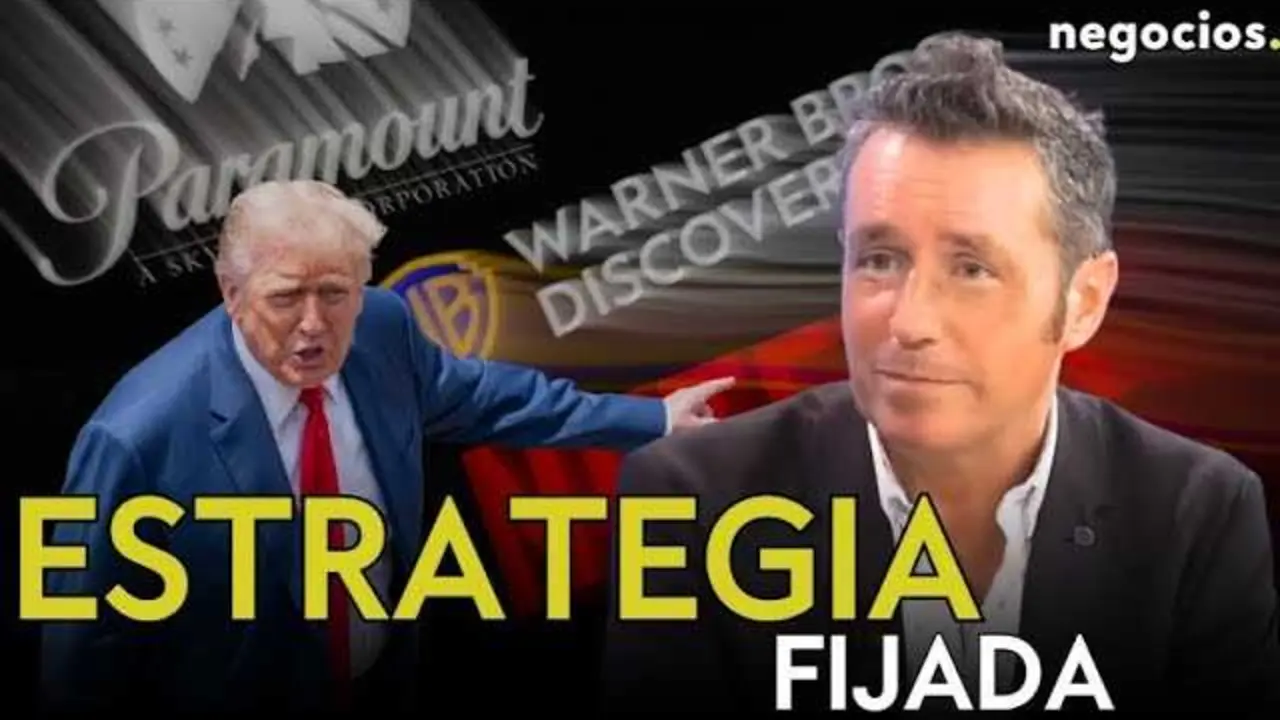 Miniatura del vídeo que muestra el logo de Paramount y Warner Bros sobre un fondo de gráficos bursátiles.<br>                        <br>                        <br>                        <br>                      