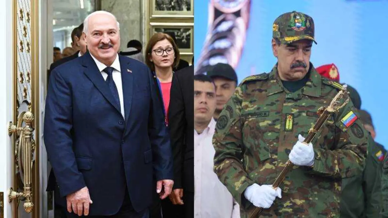 EPA/SERGEI BOBYLEV / SPUTNIK / KREMLIN POOL (L) / EPA/MIGUEL GUTIERREZ (R)