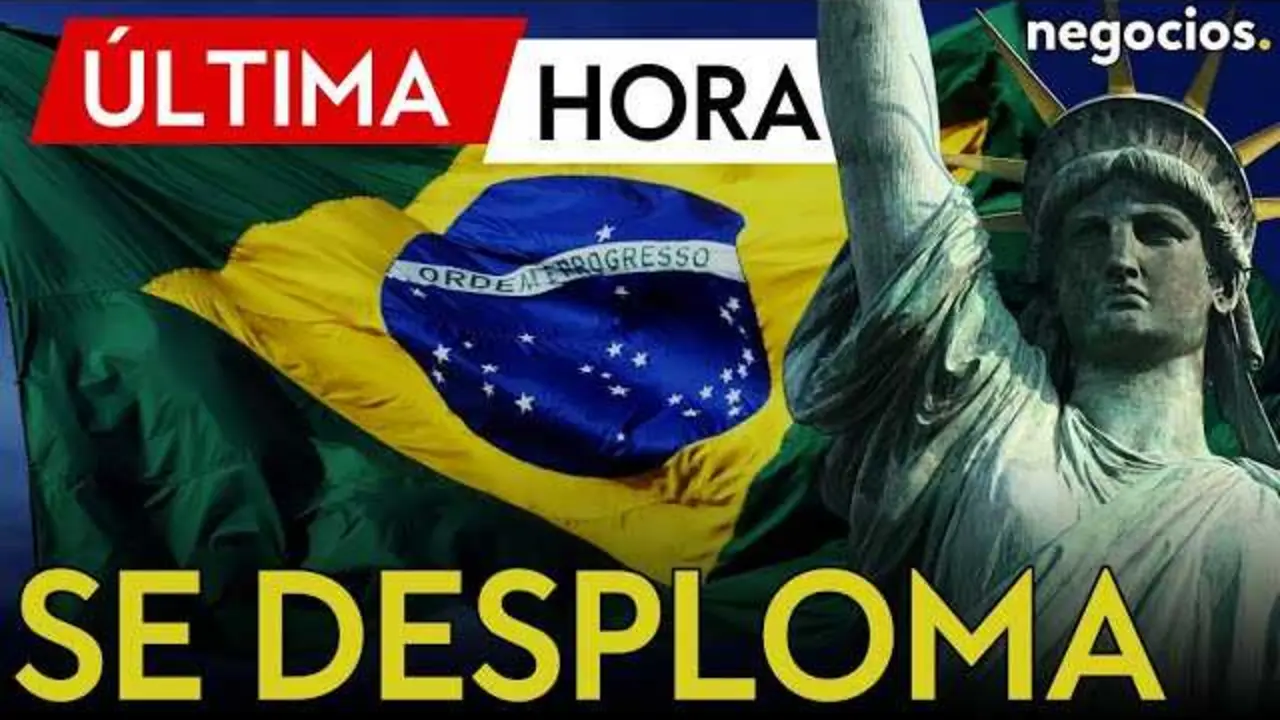 Imagen del thumbnail del v&iacute;deo mostrando la r&eacute;plica gigante de la Estatua de la Libertad antes del colapso en Brasil.<br>                        <br>                        <br>                        <br>                      