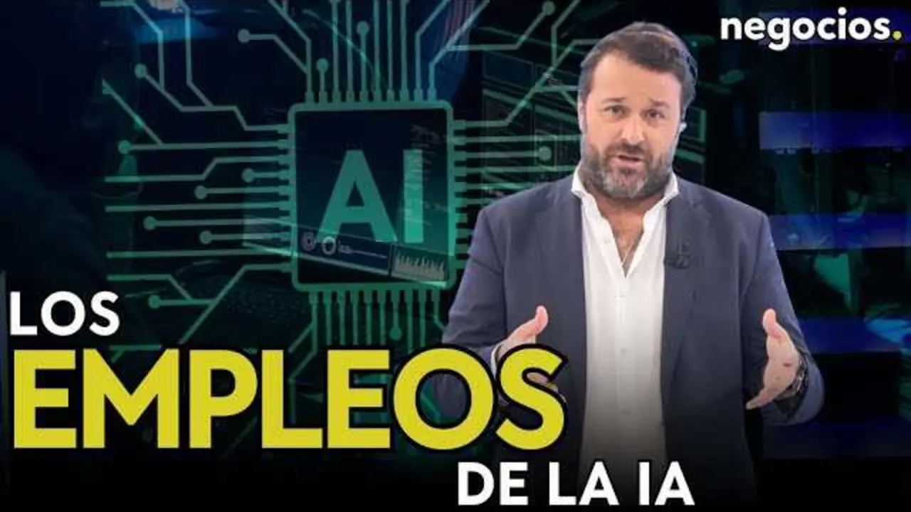 Imagen miniatura del v&iacute;deo de Negocios TV donde se aborda el impacto de la inteligencia artificial en el empleo y los nuevos perfiles laborales que emergen.<br>                        <br>                        <br>                        <br>                      