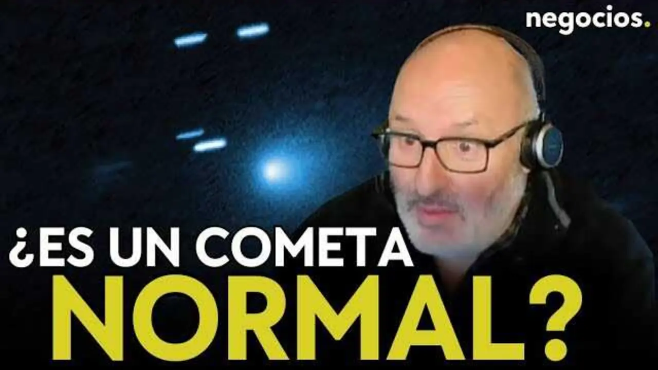 Imagen del cometa 3I/ATLAS capturado en una toma del video de Negocios TV.<br>                        <br>                        <br>                        <br>                      