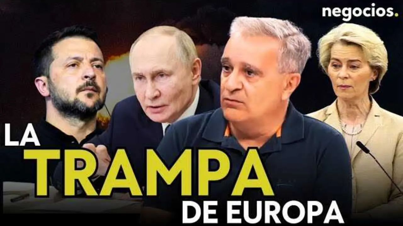 Miniatura que muestra a los l&iacute;deres europeos y s&iacute;mbolos militares en un collage alusivo al conflicto en Ucrania y la propuesta de tregua navide&ntilde;a.<br>                        <br>                        <br>                        <br>                      