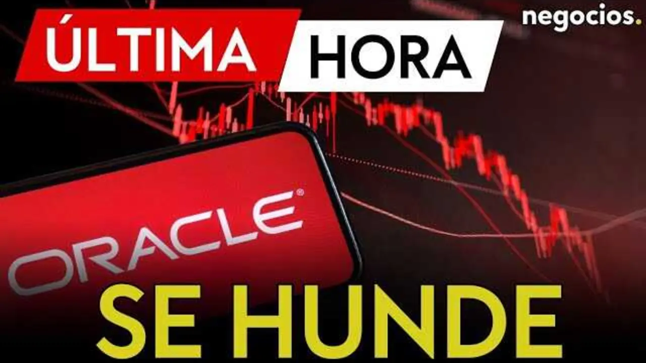 Gr&aacute;fico con tendencia negativa de las acciones de Oracle tras rumores de retraso en centro de datos<br>                        <br>                        <br>                        <br>                      