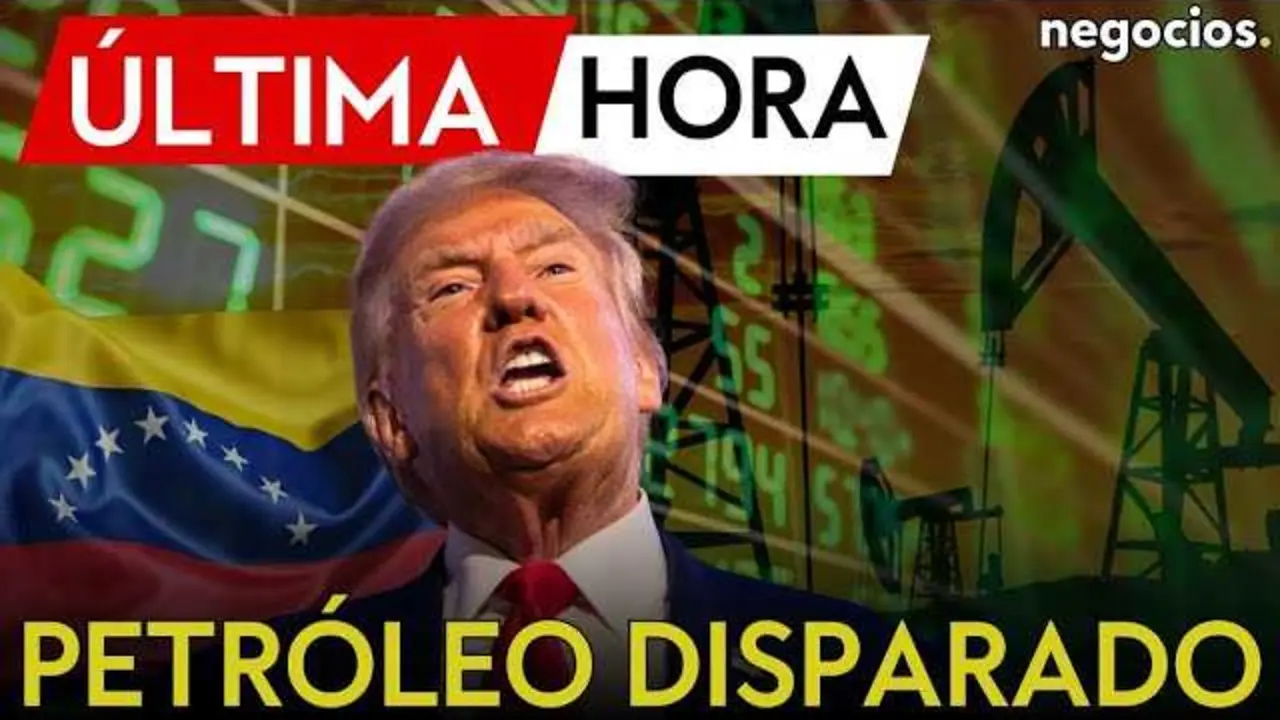 Gr&aacute;fico del repunte en el precio del crudo West Texas, con mapa de Venezuela y presencia militar estadounidense cercana<br>                        <br>                        <br>                        <br>                      