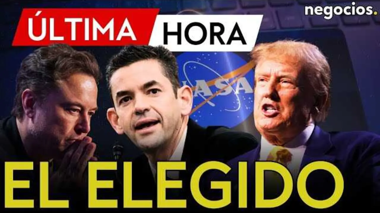 Jared Isaacman presentado como nuevo administrador de la NASA con fondo de cohete y logo oficial de la agencia espacial.<br>                        <br>                        <br>                        <br>                      