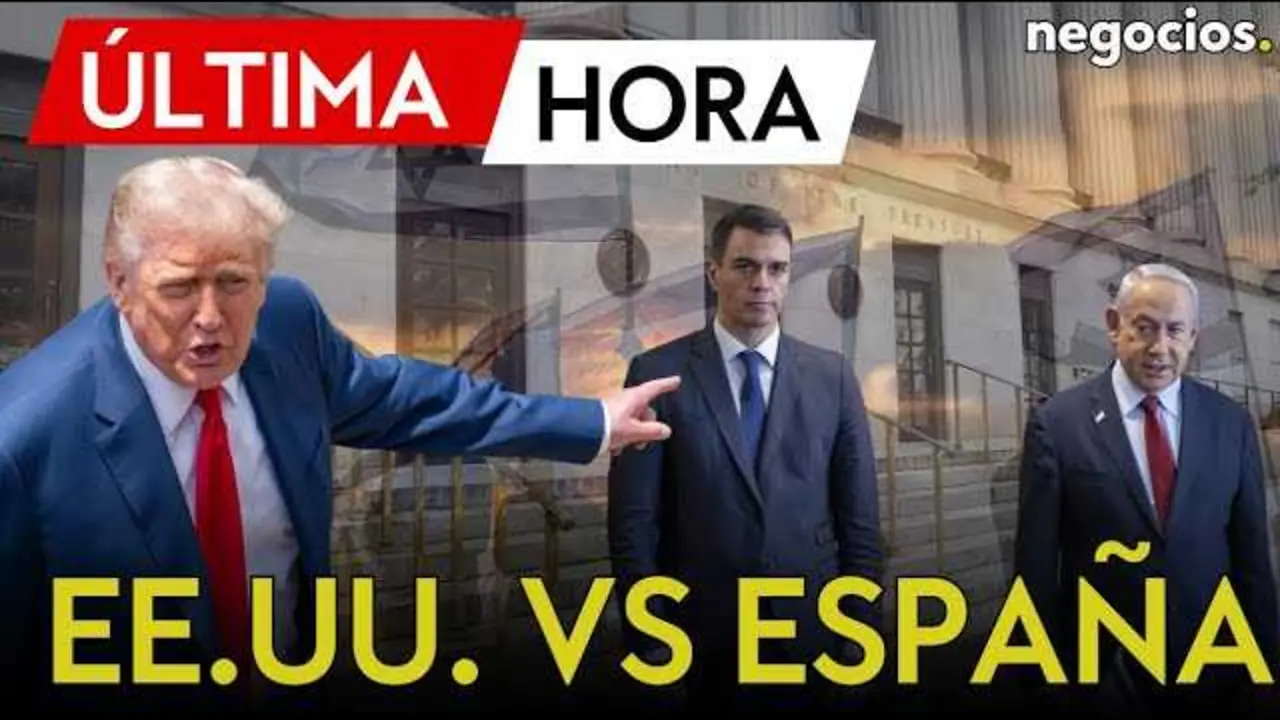 Imagen del canal Negocios TV con la amenaza de Estados Unidos a Espa&ntilde;a sobre lista negra por boicot a Israel<br>                        <br>                        <br>                        <br>                      