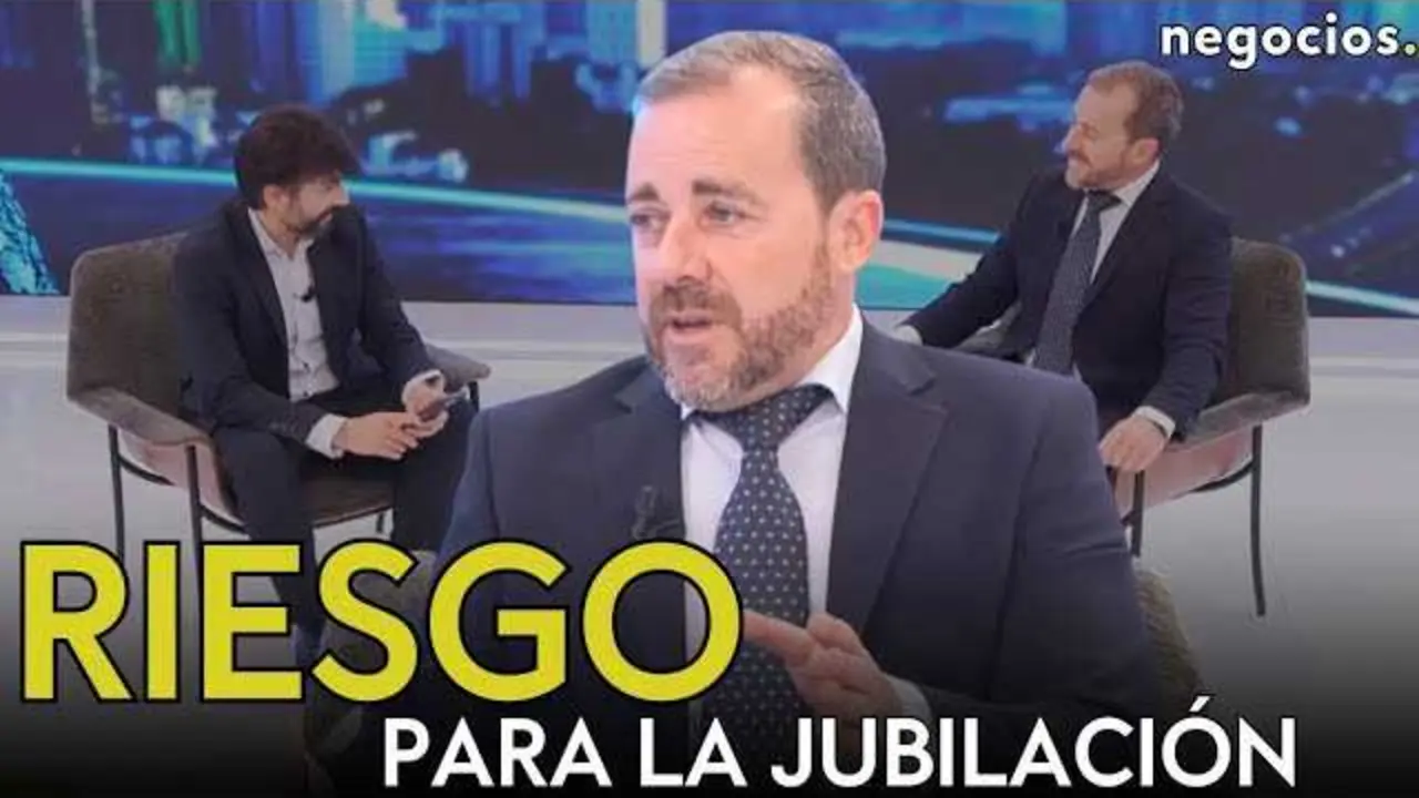 Juan Carlos Hern&aacute;ndez durante la entrevista en Negocios TV hablando sobre los riesgos en la planificaci&oacute;n de la jubilaci&oacute;n<br>                        <br>                        <br>                        <br>                      