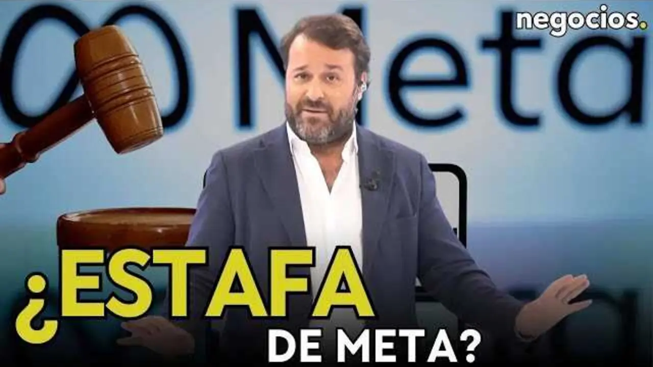 Portada del v&iacute;deo que muestra el logo de Meta con un fondo difuminado de iconos de redes sociales y s&iacute;mbolos de advertencia sobre fraude digital.<br>                        <br>                        <br>                        <br>                      