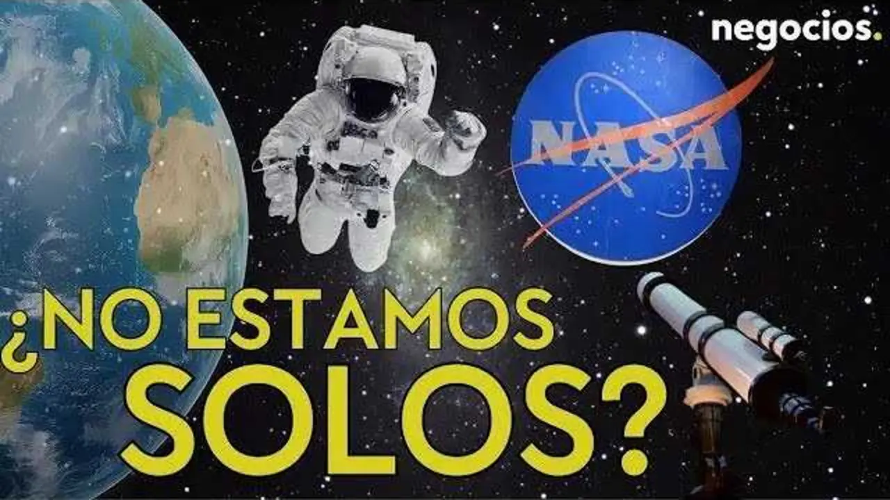 Imagen del exoplaneta K2-18 b con representaci&oacute;n art&iacute;stica de su atm&oacute;sfera Hycean y las posibles mol&eacute;culas detectadas por la NASA.<br>                        <br>                        <br>                        <br>                      