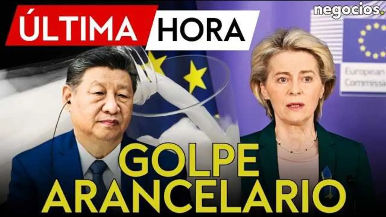 Logotipo y miniatura del v&iacute;deo oficial de Negocios TV sobre la imposici&oacute;n de aranceles chinos a l&aacute;cteos europeos<br>                        <br>                        <br>                        <br>                      