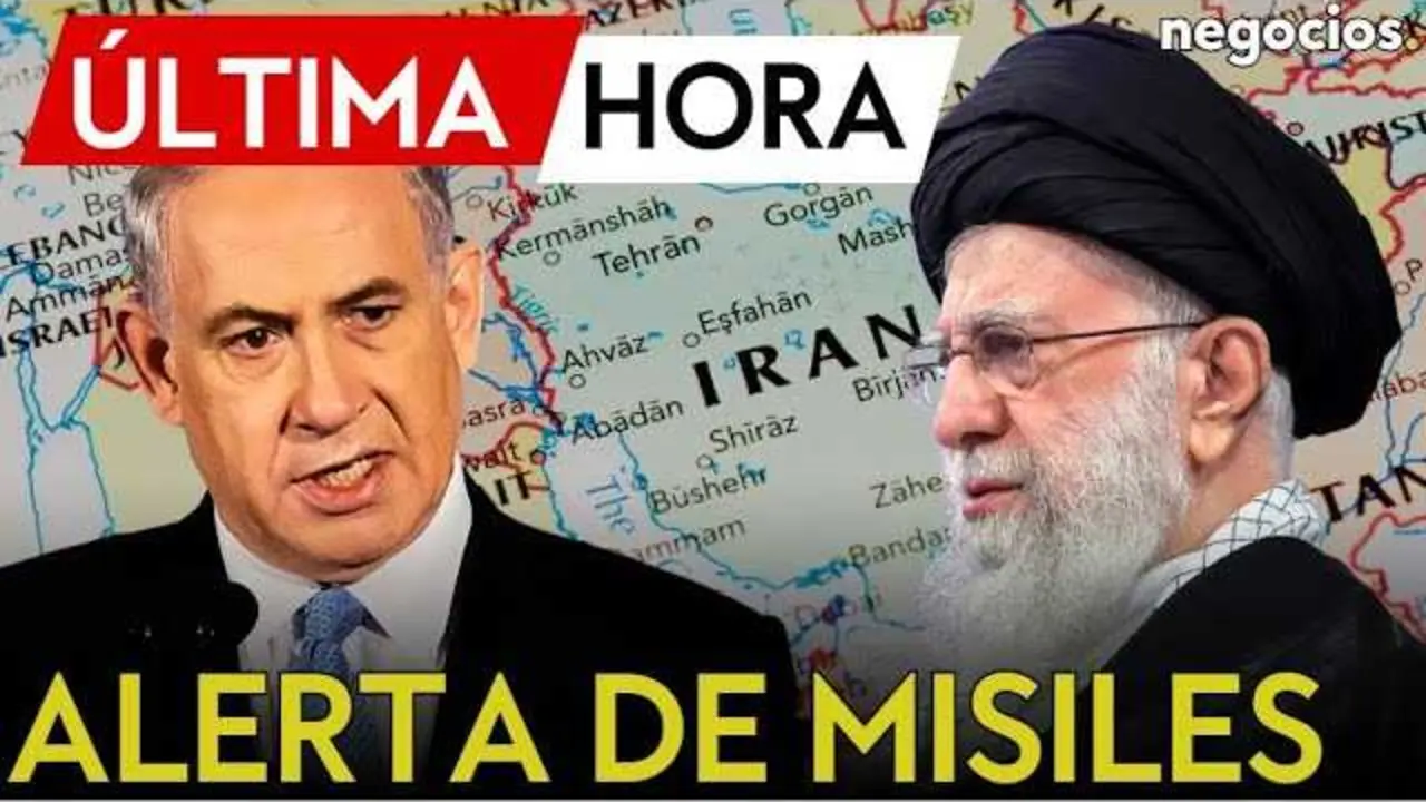 Imagen del v&iacute;deo que muestra un mapa con ubicaciones estrat&eacute;gicas de misiles en Ir&aacute;n.<br>                        <br>                        <br>                        <br>                      