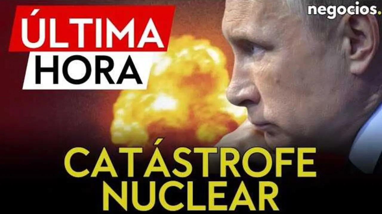 Imagen de portada del v&iacute;deo que muestra la advertencia nuclear de Rusia hacia la OTAN, con el Kremlin y s&iacute;mbolos at&oacute;micos en el fondo, reflejando la tensi&oacute;n geopol&iacute;tica actual.<br>                        <br>                        <br>                        <br>                      