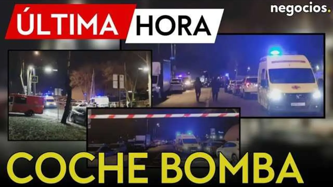 Vista a&eacute;rea nocturna de Mosc&uacute; con luces urbanas y ambiente tenso tras los recientes atentados<br>                        <br>                        <br>                        <br>                      