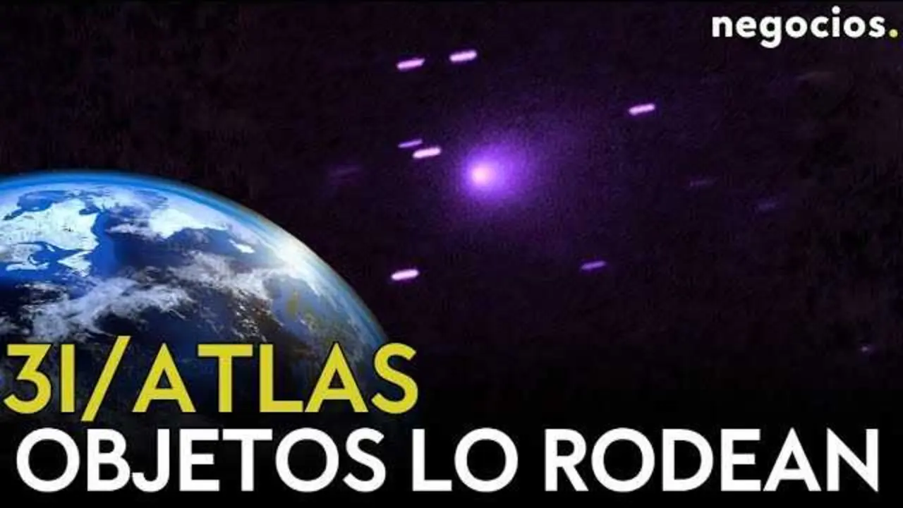 Imagen en baja resoluci&oacute;n del cometa 3I/ATLAS captado por telescopios, mostrando detalles del n&uacute;cleo y posibles estructuras a su alrededor.<br>                        <br>                        <br>                        <br>                      