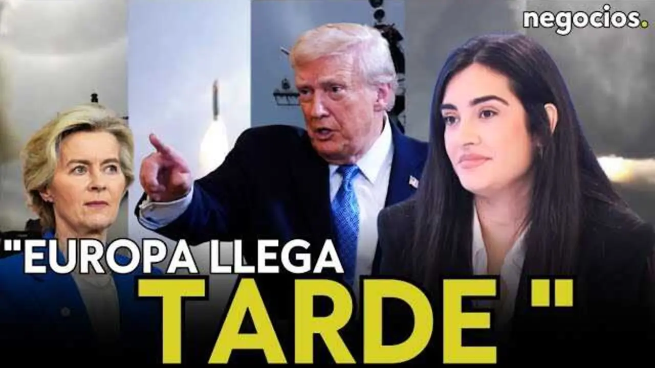 Olga Caballero Garc&iacute;a durante su intervenci&oacute;n en Negocios TV, analizando la dependencia europea y el sistema internacional actual.<br>                        <br>                        <br>                        <br>                      