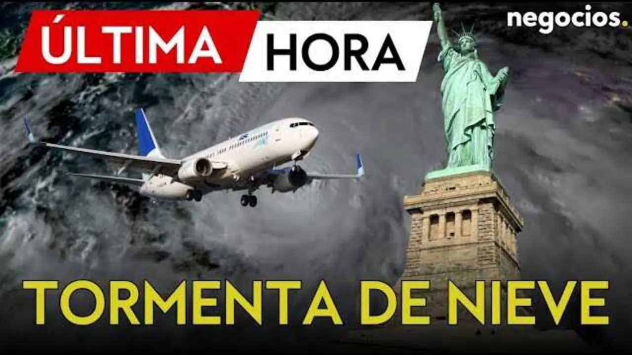 Vista a&eacute;rea de la ciudad de Nueva York cubierta de nieve durante la tormenta invernal de diciembre 2025.<br>                        <br>                        <br>                        <br>                      