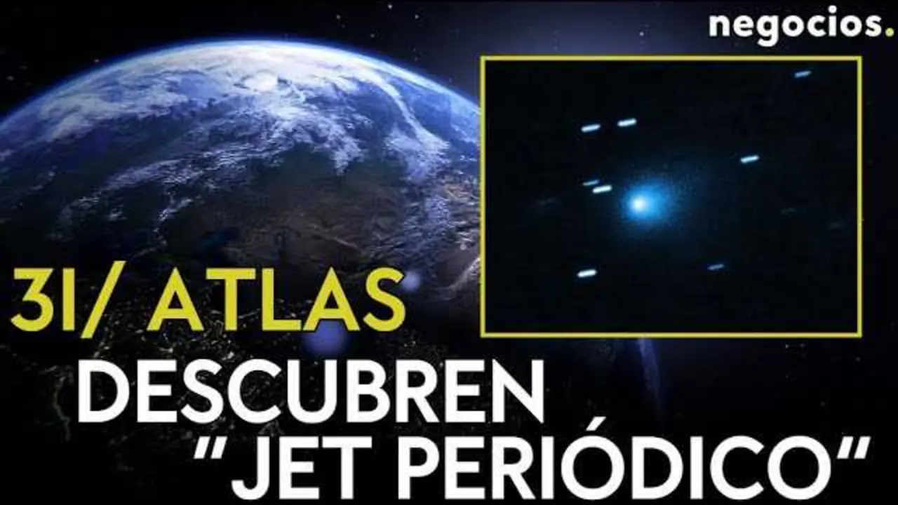Imagen del objeto interestelar 3I/ATLAS captada por el Telescopio ATLAS, destacando su trayectoria y anomal&iacute;as detectadas.<br>                        <br>                        <br>                        <br>                      