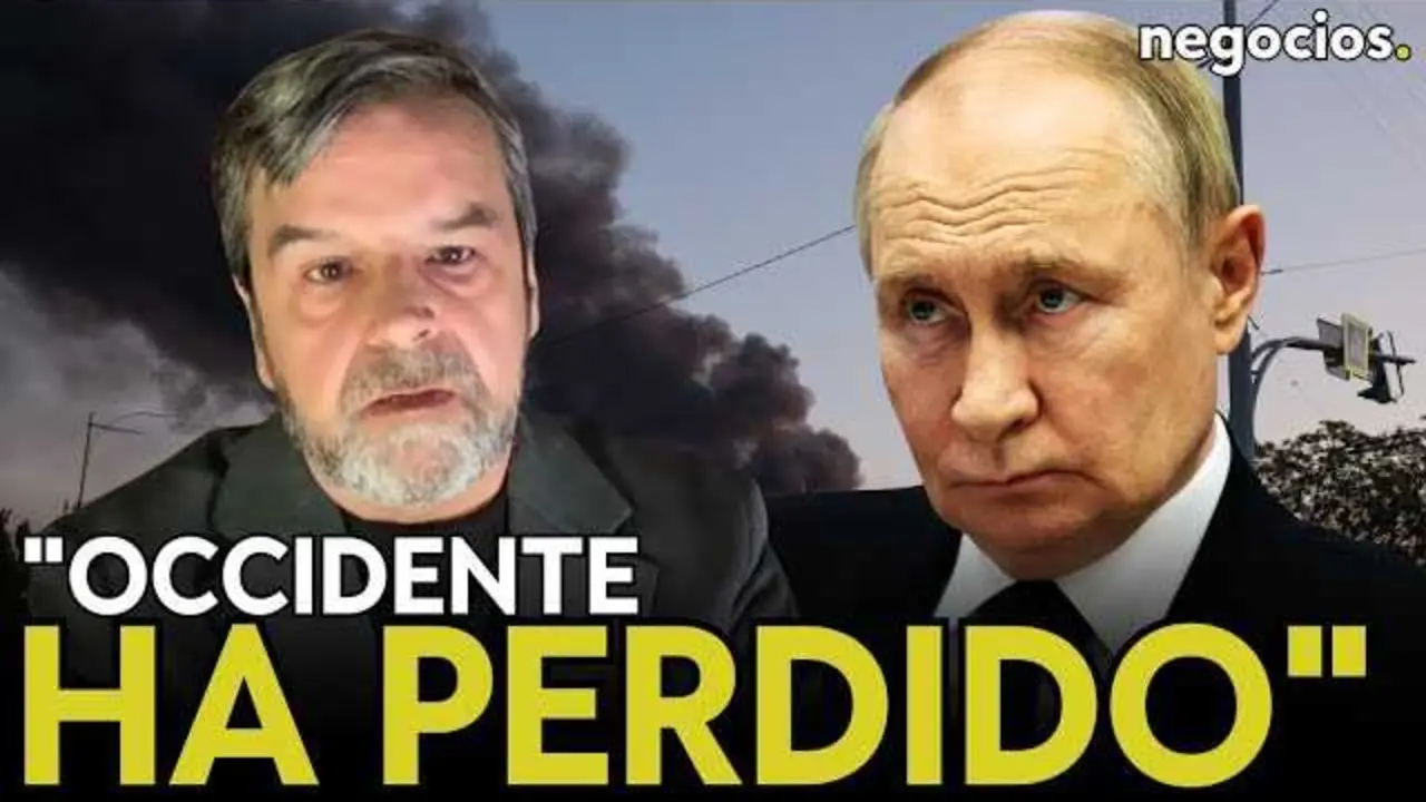 Fotograma del v&iacute;deo donde Paco Arnau expone su an&aacute;lisis sobre el conflicto en Ucrania en el canal Negocios TV.<br>                        <br>                        <br>                        <br>                      