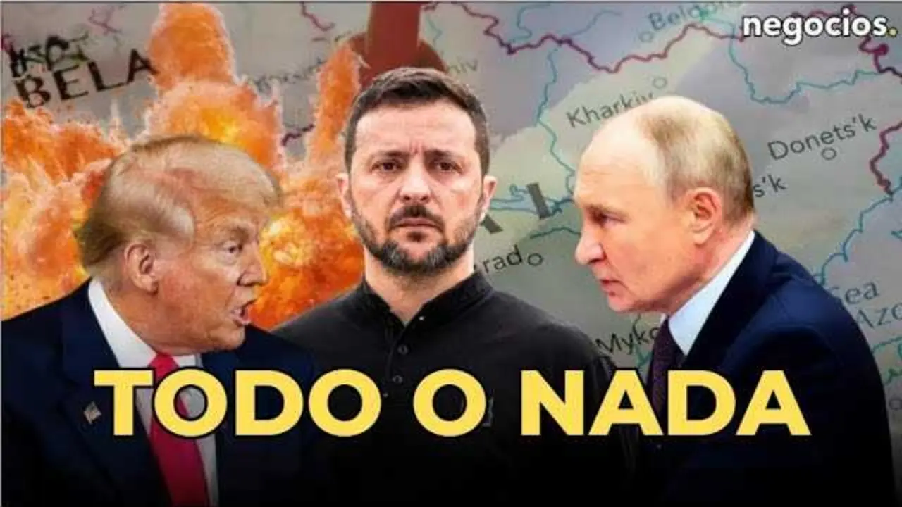 Fotograf&iacute;a en primer plano de Donald Trump y Volod&iacute;mir Zelenski durante su encuentro en la residencia Mar-a-Lago, donde se discutieron temas cr&iacute;ticos sobre el conflicto en Ucrania.<br>                        <br>                        <br>                        <br>                      