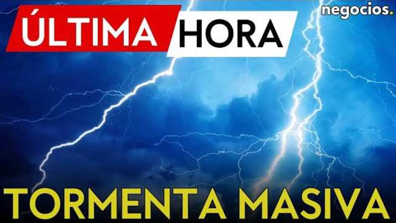 Imagen satelital que muestra la intensa actividad el&eacute;ctrica en la Comunidad Valenciana durante la tormenta hist&oacute;rica.<br>                        <br>                        <br>                        <br>                      