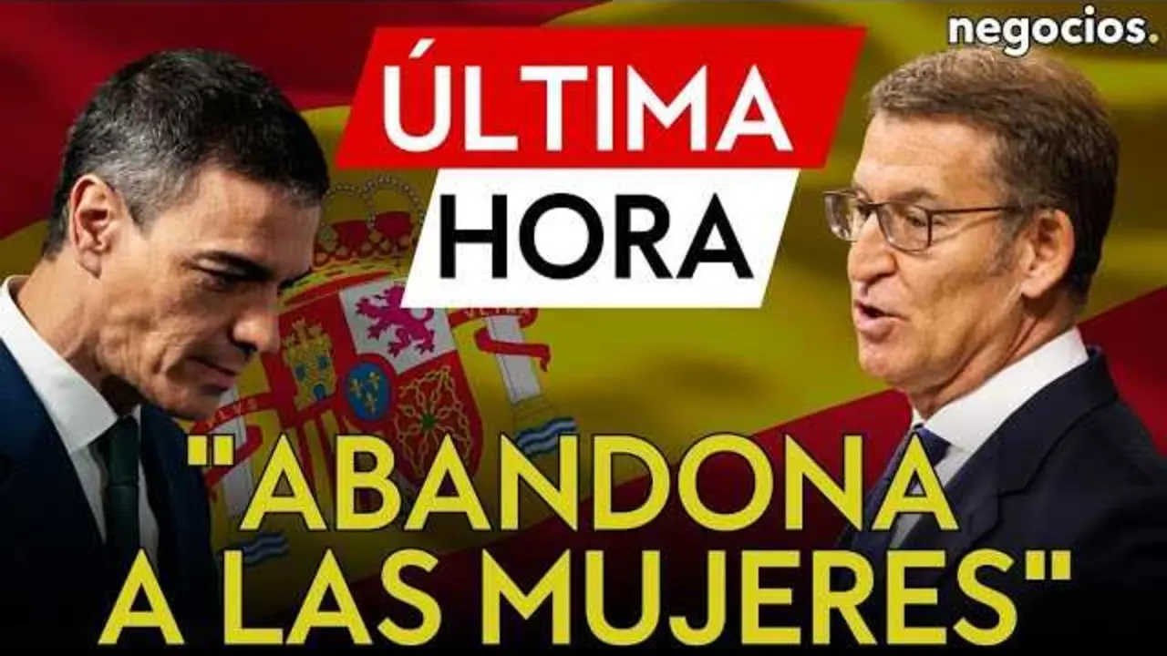 Alberto N&uacute;&ntilde;ez Feij&oacute;o durante su rueda de prensa en diciembre 2025, criticando la gesti&oacute;n del gobierno de Pedro S&aacute;nchez<br>                        <br>                        <br>                        <br>                      