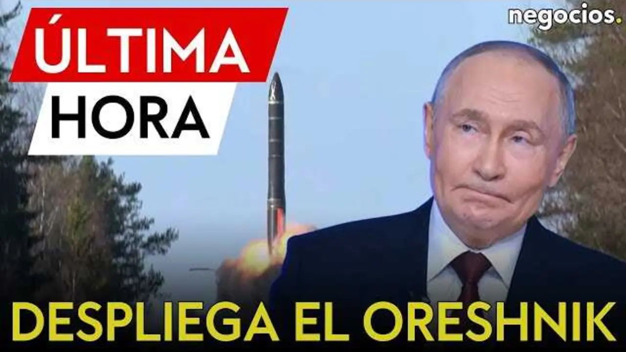 Misil hipers&oacute;nico Oreshnik desplegado en territorio bielorruso en una imagen oficial difundida por el gobierno de Bielorrusia.<br>                        <br>                        <br>                        <br>                      