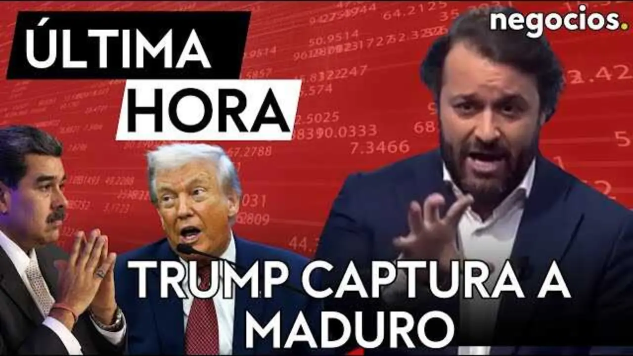 Miniatura del v&iacute;deo donde se anuncia la captura de Nicol&aacute;s Maduro por parte de las fuerzas estadounidenses, con la imagen del expresidente Trump en primer plano.<br>                        <br>                        <br>                        <br>                      
